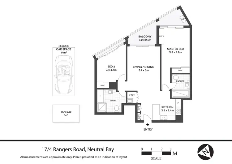 Floorplan of Homely apartment listing, 17/4 Rangers Road, Neutral Bay NSW 2089