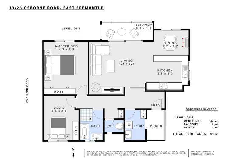 Floorplan of Homely apartment listing, 13/23 Osborne Road, East Fremantle WA 6158