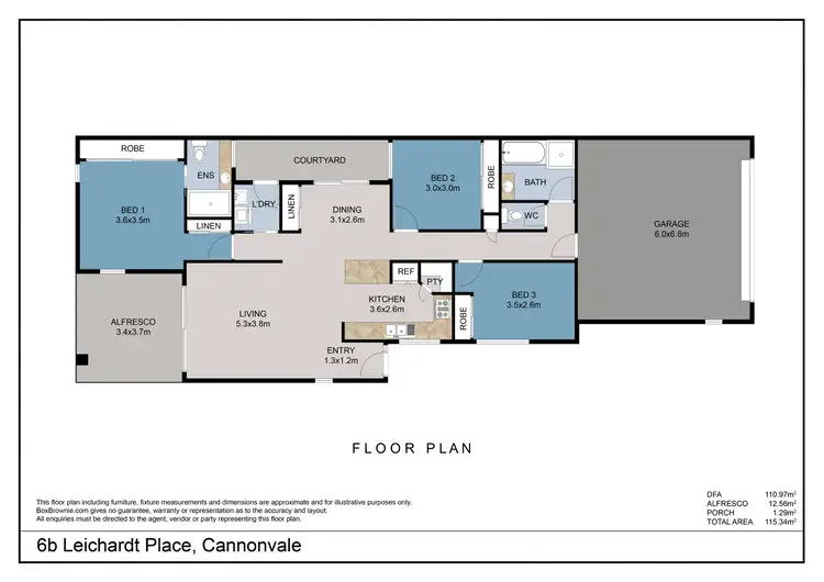 Floorplan of Homely house listing, 6B Leichardt Place, Cannonvale QLD 4802