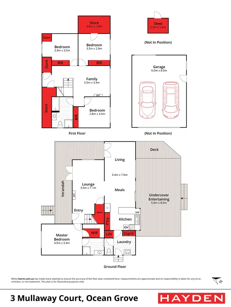 Floorplan of Homely house listing, 3 Mullaway Court, Ocean Grove VIC 3226