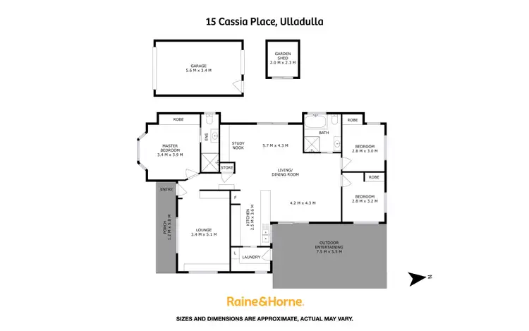 Floorplan of Homely house listing, 15 Cassia Place, Ulladulla NSW 2539