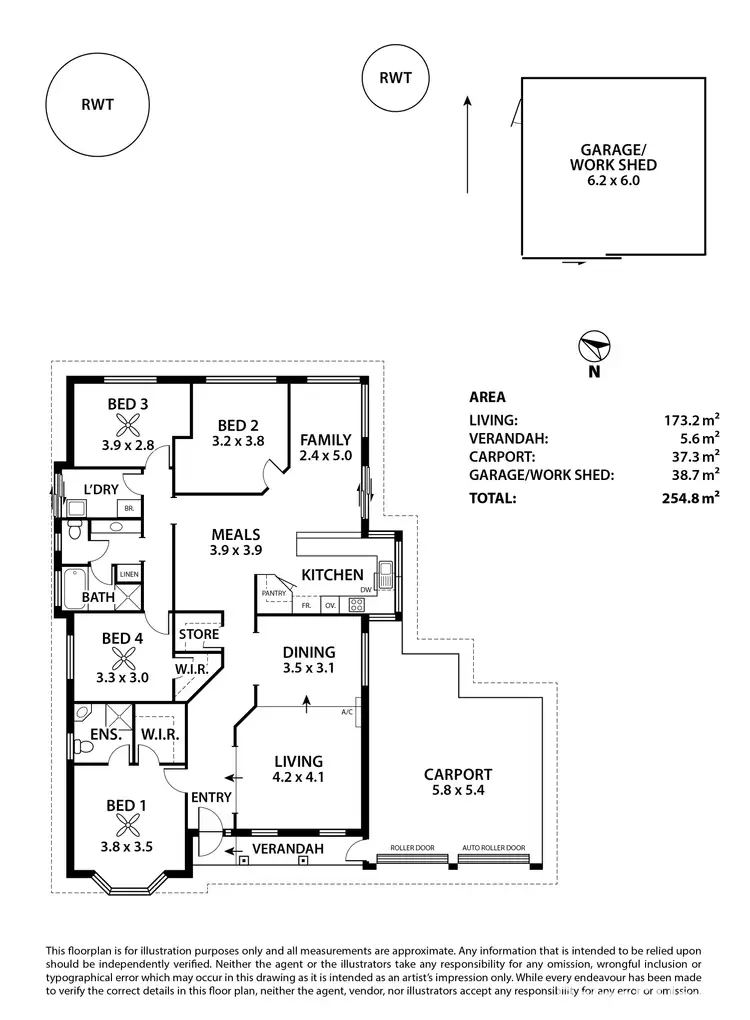 Floorplan of Homely house listing, 3 Kerslake Court, Strathalbyn SA 5255