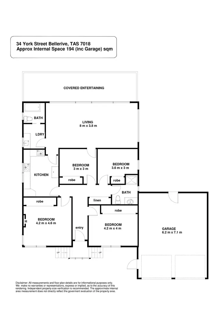 Floorplan of Homely house listing, 34 York Street, Bellerive TAS 7018