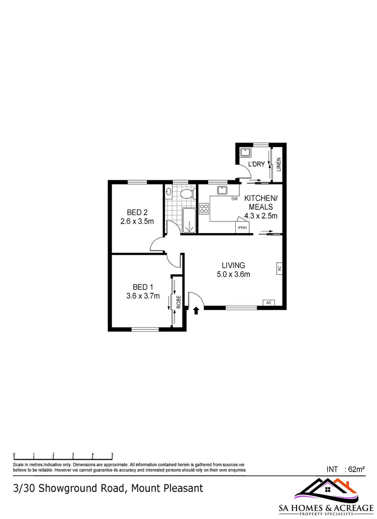 Floorplan of Homely unit listing, 3/30 Showground Road, Mount Pleasant SA 5235