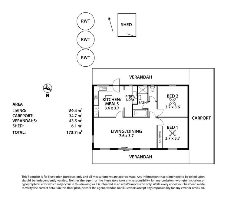 Floorplan of Homely house listing, 26 Ameroo Avenue, Milang SA 5256