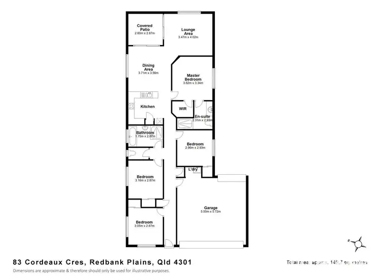 Floorplan of Homely house listing, 83 Cordeaux Crescent, Redbank Plains QLD 4301
