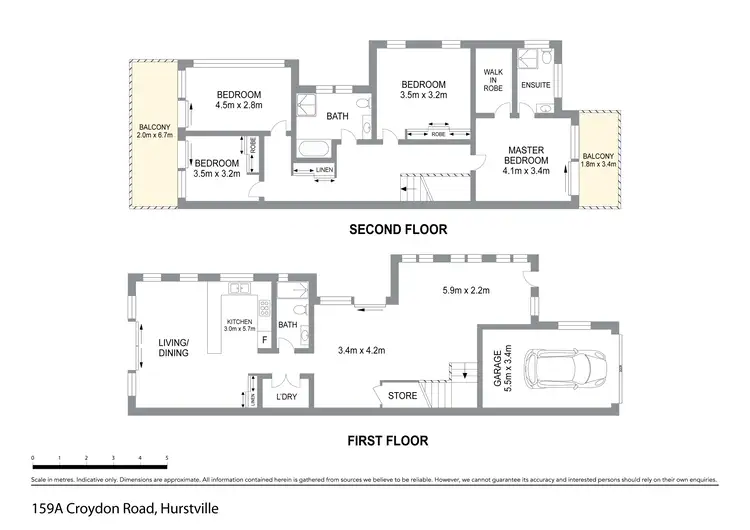 Floorplan of Homely semi-detached listing, 159a Croydon Road, Hurstville NSW 2220