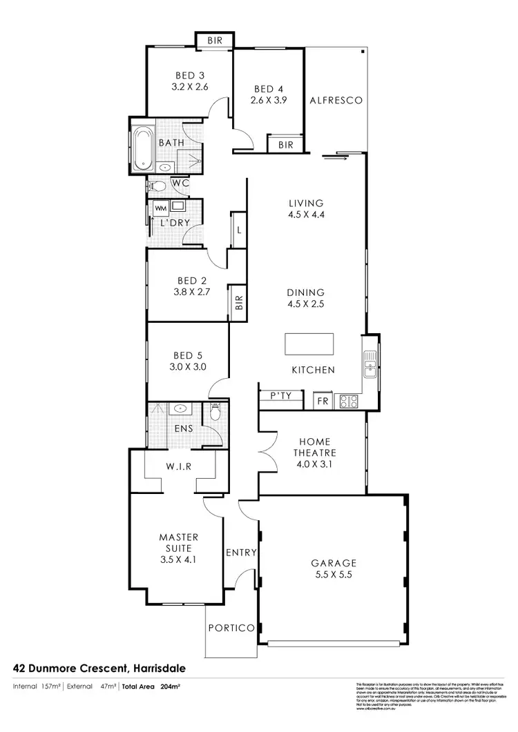 Floorplan of Homely house listing, 42 Dunmore Crescent, Harrisdale WA 6112