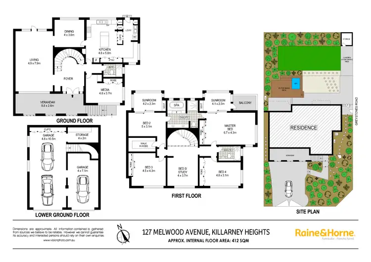 Floorplan of Homely house listing, 127 Melwood Avenue, Killarney Heights NSW 2087