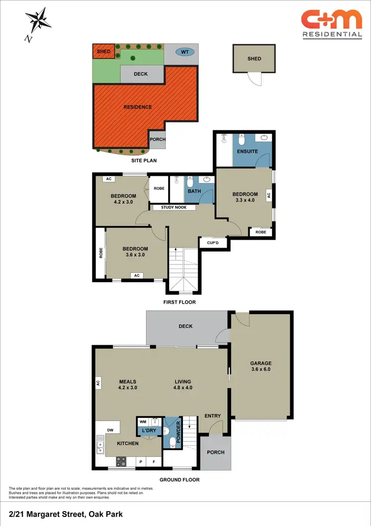 Floorplan of Homely townhouse listing, 2/21 Margaret Street, Oak Park VIC 3046