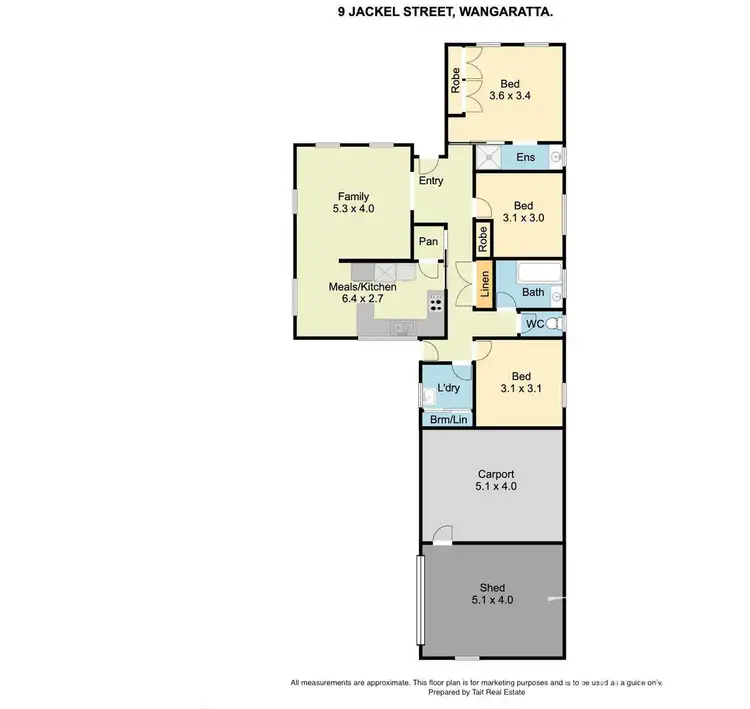 Floorplan of Homely house listing, 9 Jackel Street, Wangaratta VIC 3677