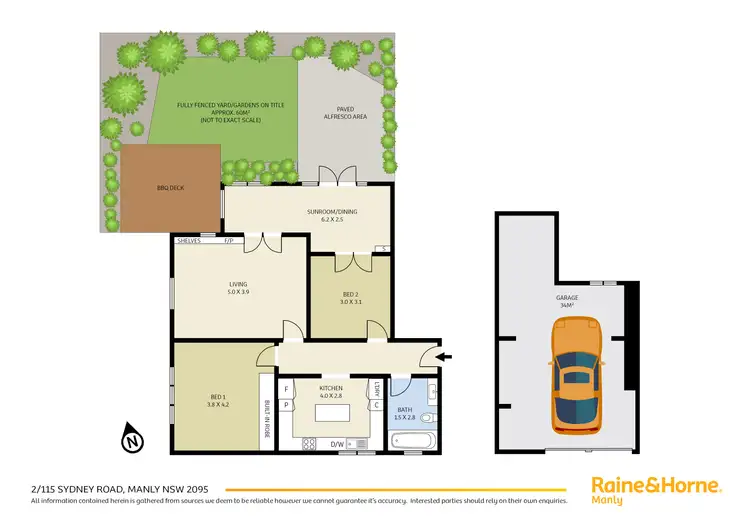 Floorplan of Homely apartment listing, 2/115 Sydney Road, Manly NSW 2095