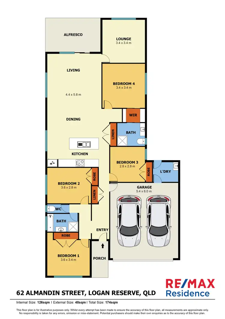 Floorplan of Homely house listing, 62 Almandin Street, Logan Reserve QLD 4133
