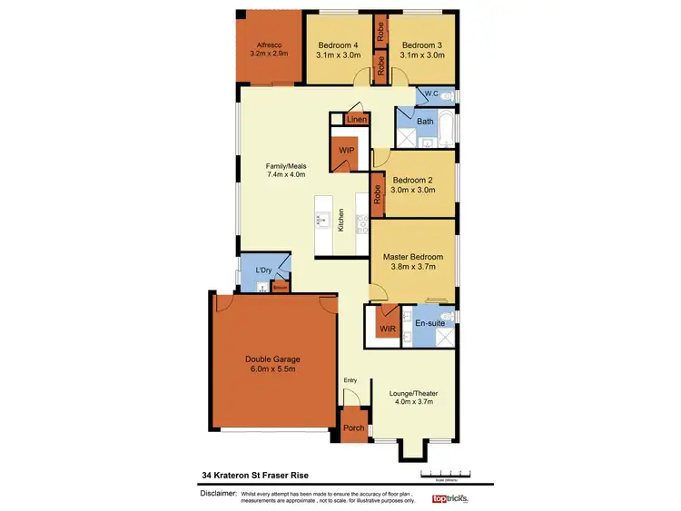 Floorplan of Homely house listing, 34 Krateron Street, Fraser Rise VIC 3336
