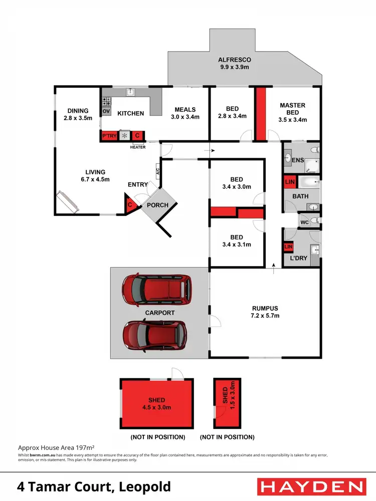 Floorplan of Homely house listing, 4 Tamar Court, Leopold VIC 3224