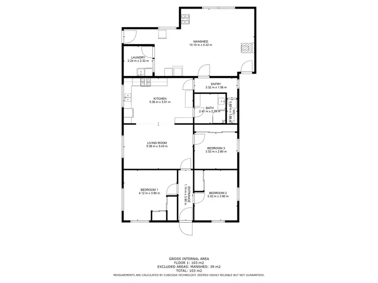 Floorplan of Homely house listing, 1 School Road, Girgarre VIC 3624