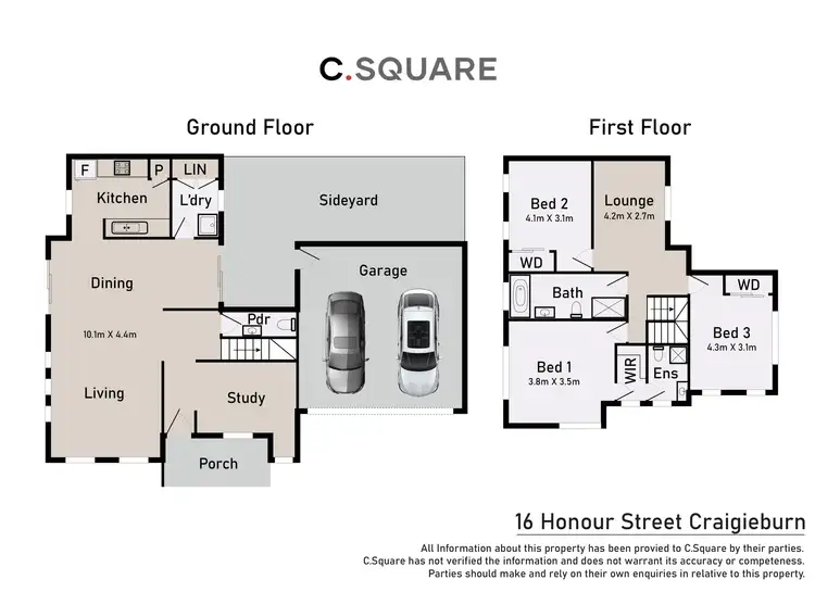 Floorplan of Homely house listing, 16 Honour Street, Craigieburn VIC 3064