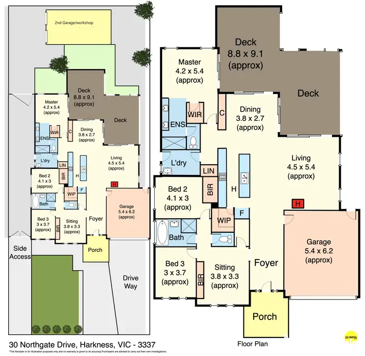 Floorplan of Homely house listing, 30 Northgate Drive, Harkness VIC 3337