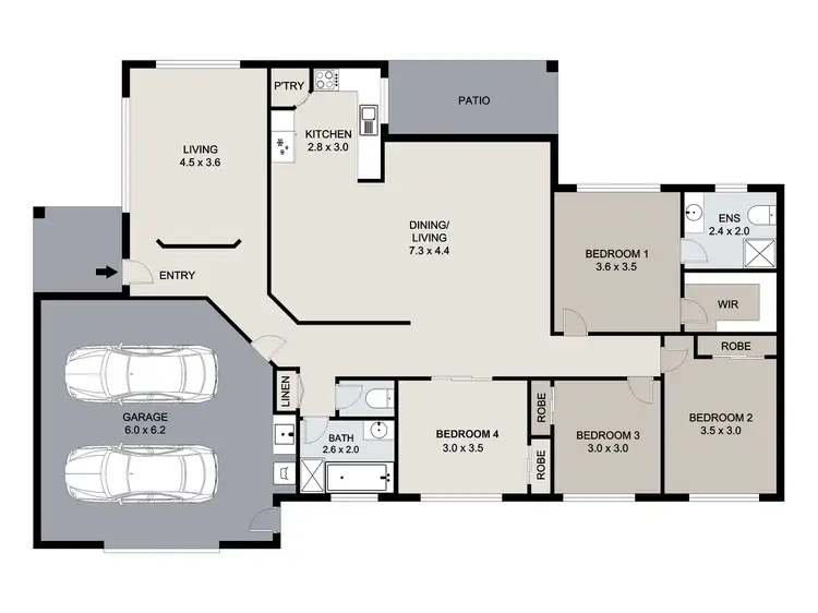 Floorplan of Homely house listing, 10 Larcom Rise, West Gladstone QLD 4680