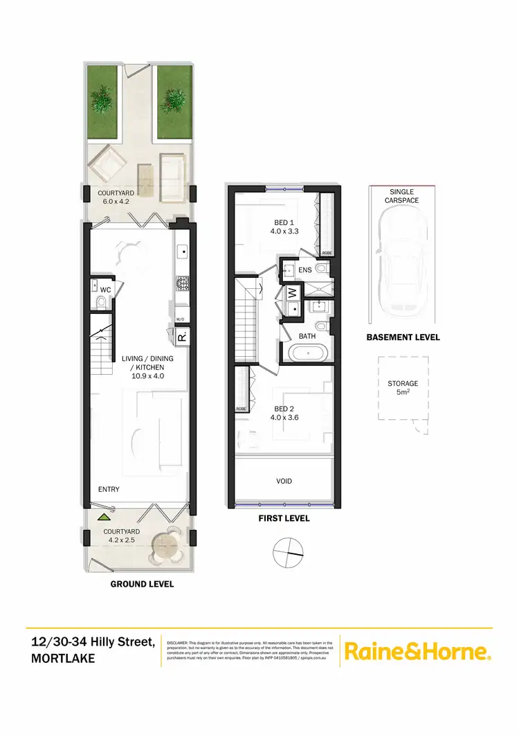 Floorplan of Homely apartment listing, 12/30-34 Hilly Street, Mortlake NSW 2137