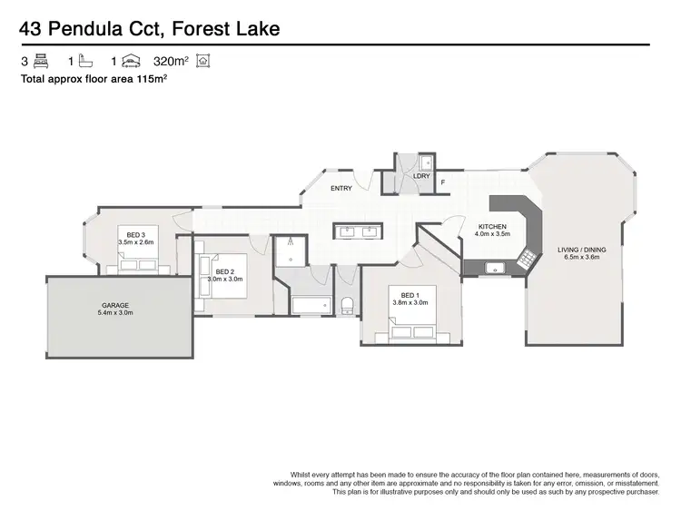 Floorplan of Homely house listing, 43 Pendula Circuit, Forest Lake QLD 4078