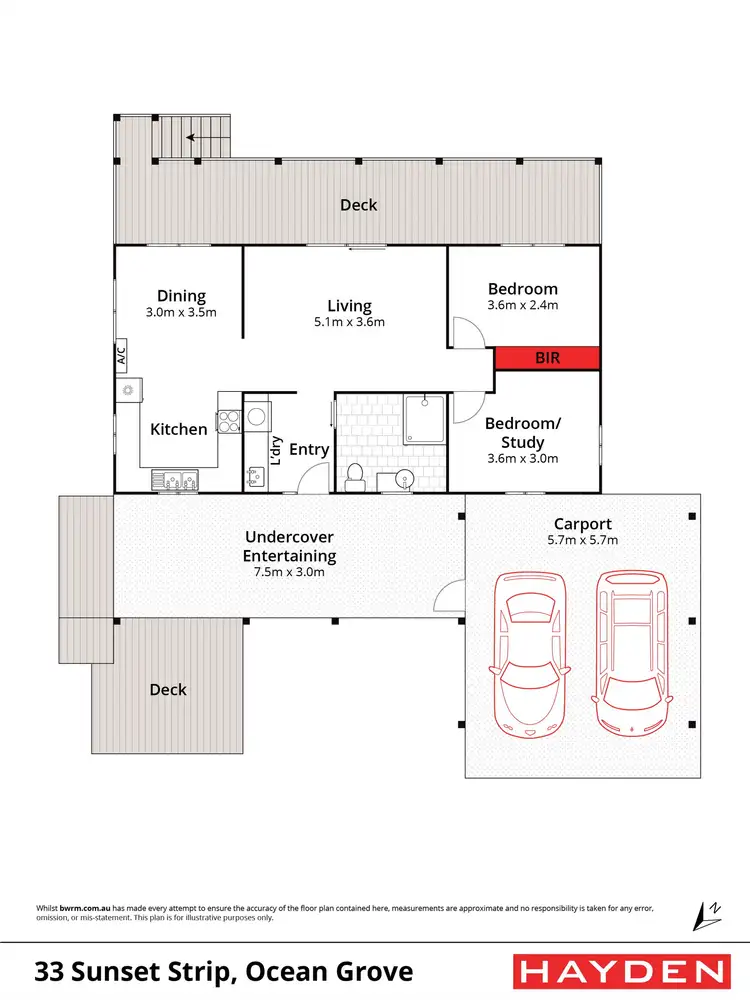 Floorplan of Homely house listing, 33 Sunset Strip, Ocean Grove VIC 3226
