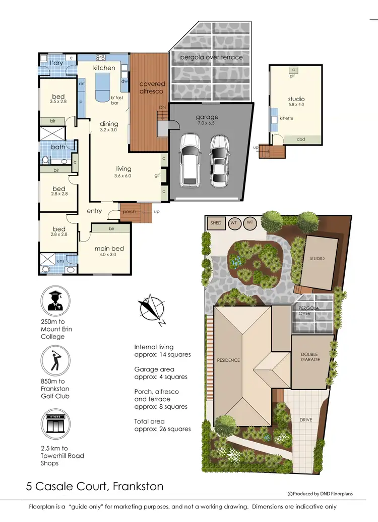 Floorplan of Homely house listing, 5 Casale Court, Frankston VIC 3199