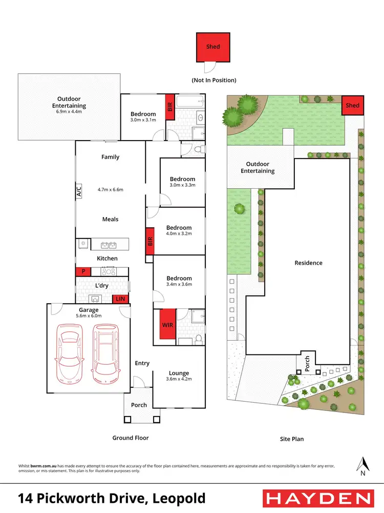Floorplan of Homely house listing, 14 Pickworth Drive, Leopold VIC 3224