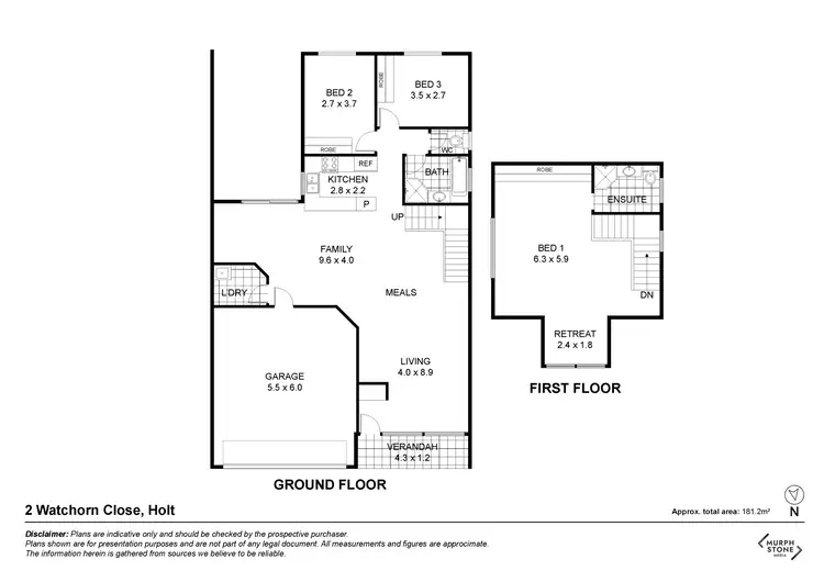 Floorplan of Homely house listing, 2 Watchorn Close, Holt ACT 2615