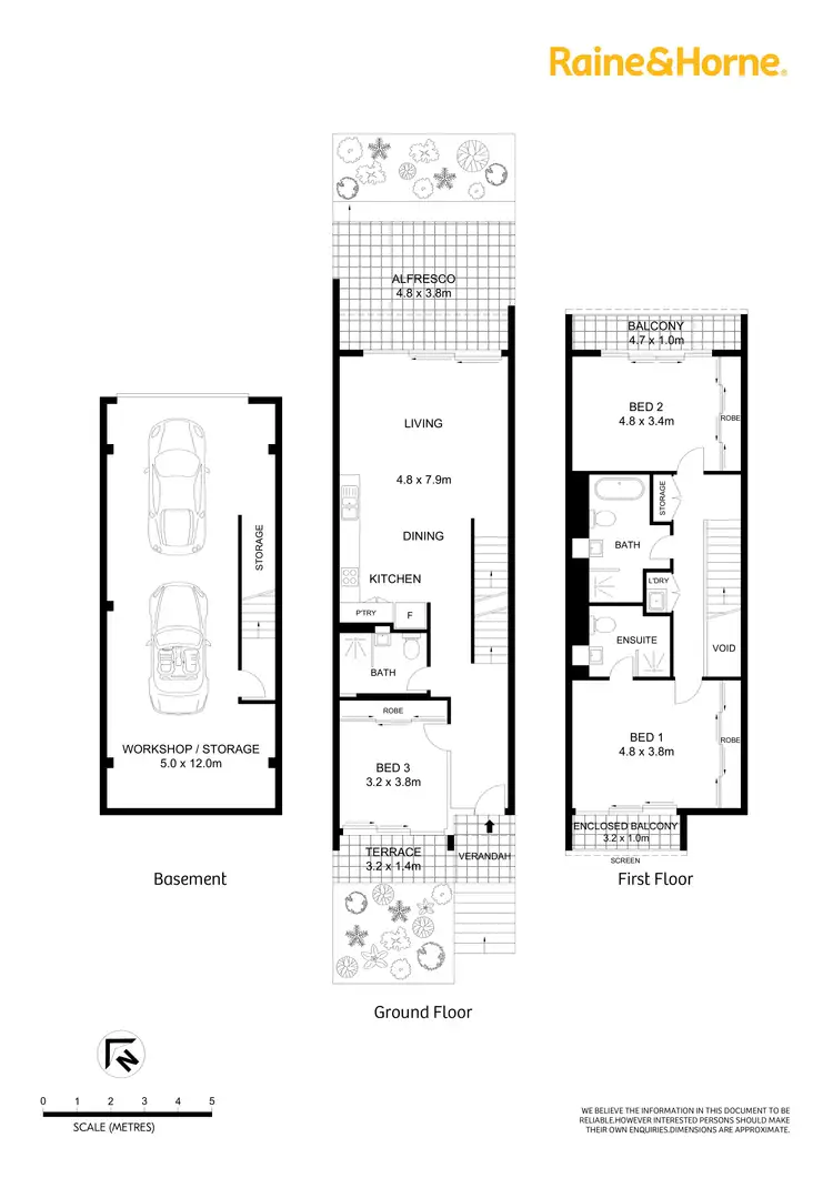 Floorplan of Homely townhouse listing, 3/15 Edgar Street, Tempe NSW 2044