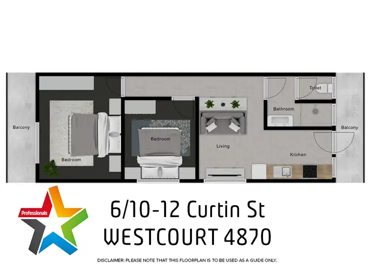 Floorplan of Homely apartment listing, 6/10-12 Curtin Street, Westcourt QLD 4870