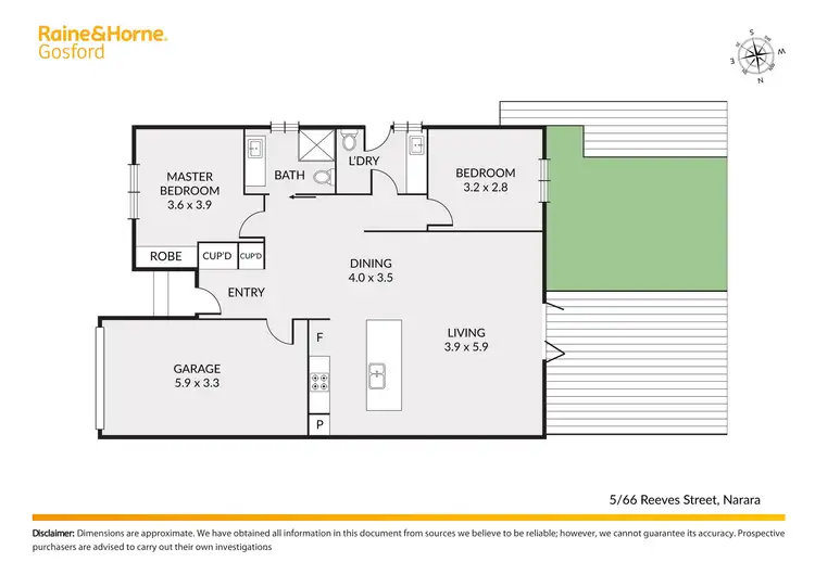Floorplan of Homely villa listing, 5/66 Reeves Street, Narara NSW 2250