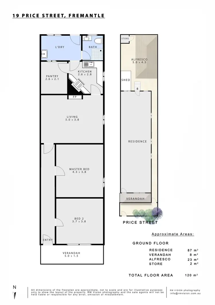 Floorplan of Homely house listing, 19 Price Street, Fremantle WA 6160
