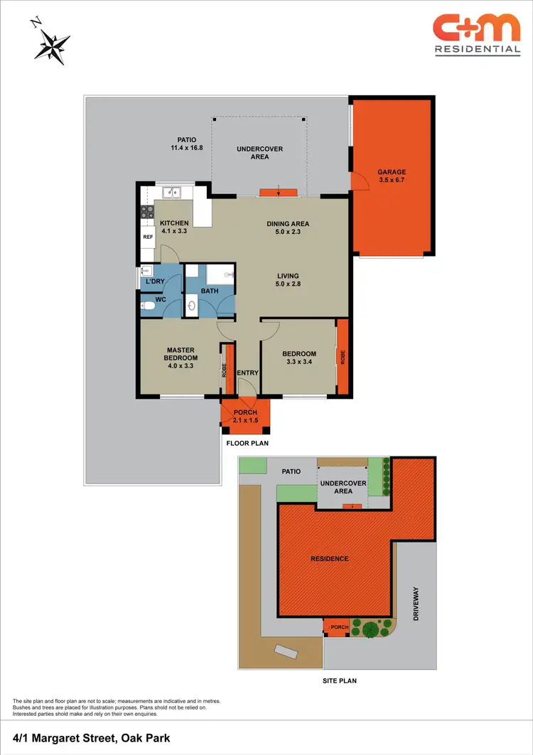 Floorplan of Homely townhouse listing, 4/1 Margaret Street, Oak Park VIC 3046