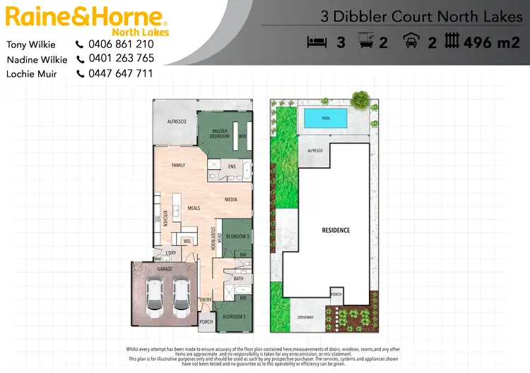 Floorplan of Homely house listing, 3 Dibbler Court, North Lakes QLD 4509