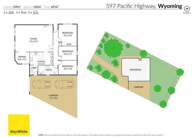 Floorplan of Homely house listing, 597 Pacific Highway, Wyoming NSW 2250