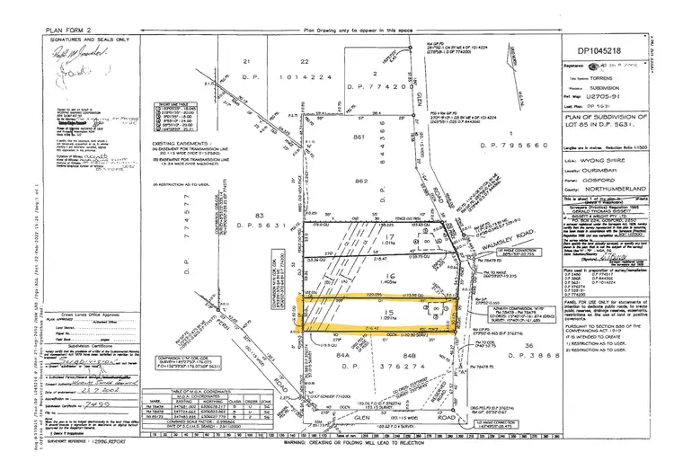 Floorplan of Homely land listing, 48 Glen Road, Ourimbah NSW 2258