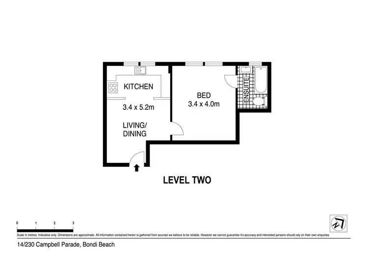 Floorplan of Homely apartment listing, 14/230 Campbell Parade, Bondi Beach NSW 2026
