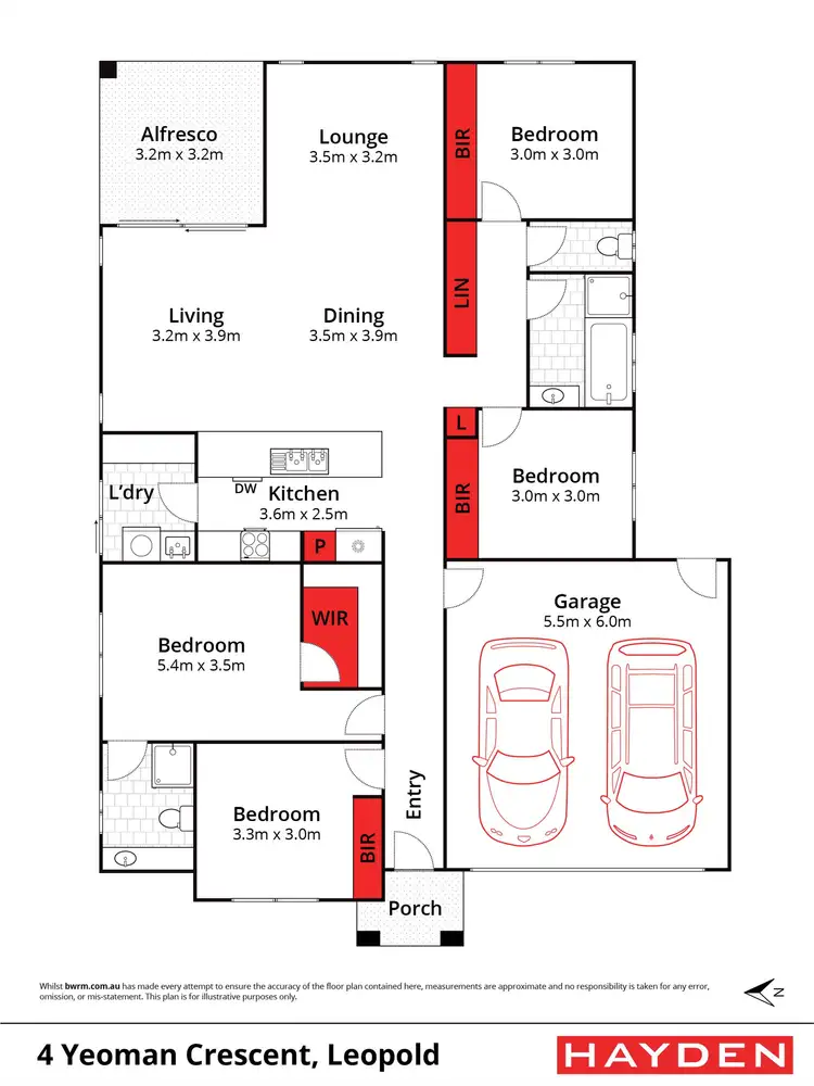 Floorplan of Homely house listing, 4 Yeoman Crescent, Leopold VIC 3224