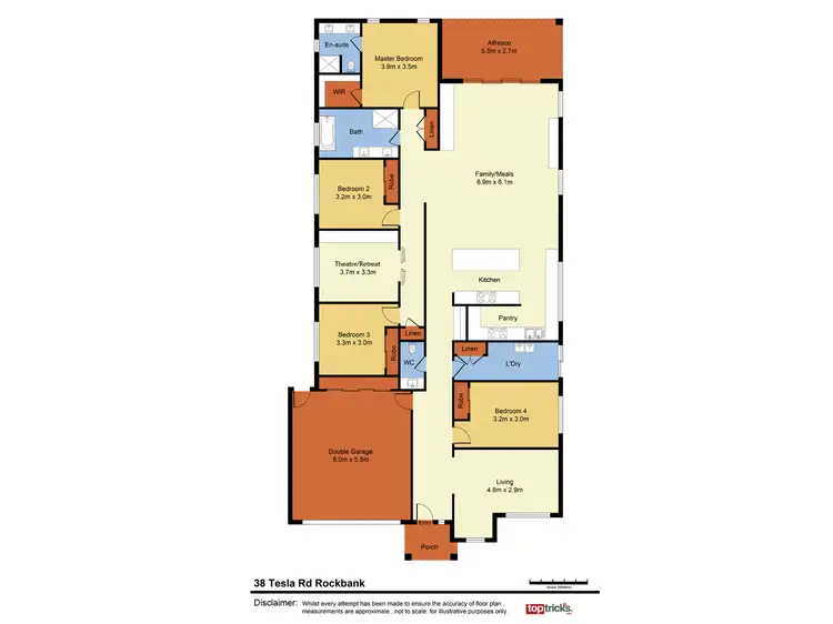 Floorplan of Homely house listing, 38 Tesla Road, Rockbank VIC 3335