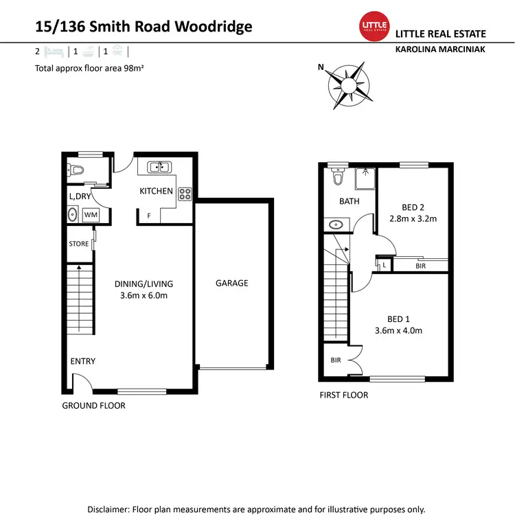 Floorplan of Homely townhouse listing, 15/136 Smith Road, Woodridge QLD 4114