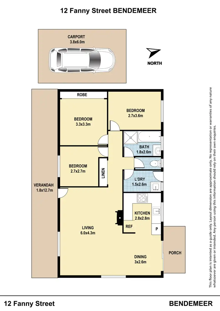 Floorplan of Homely house listing, 12 Fanny Street, Bendemeer NSW 2355