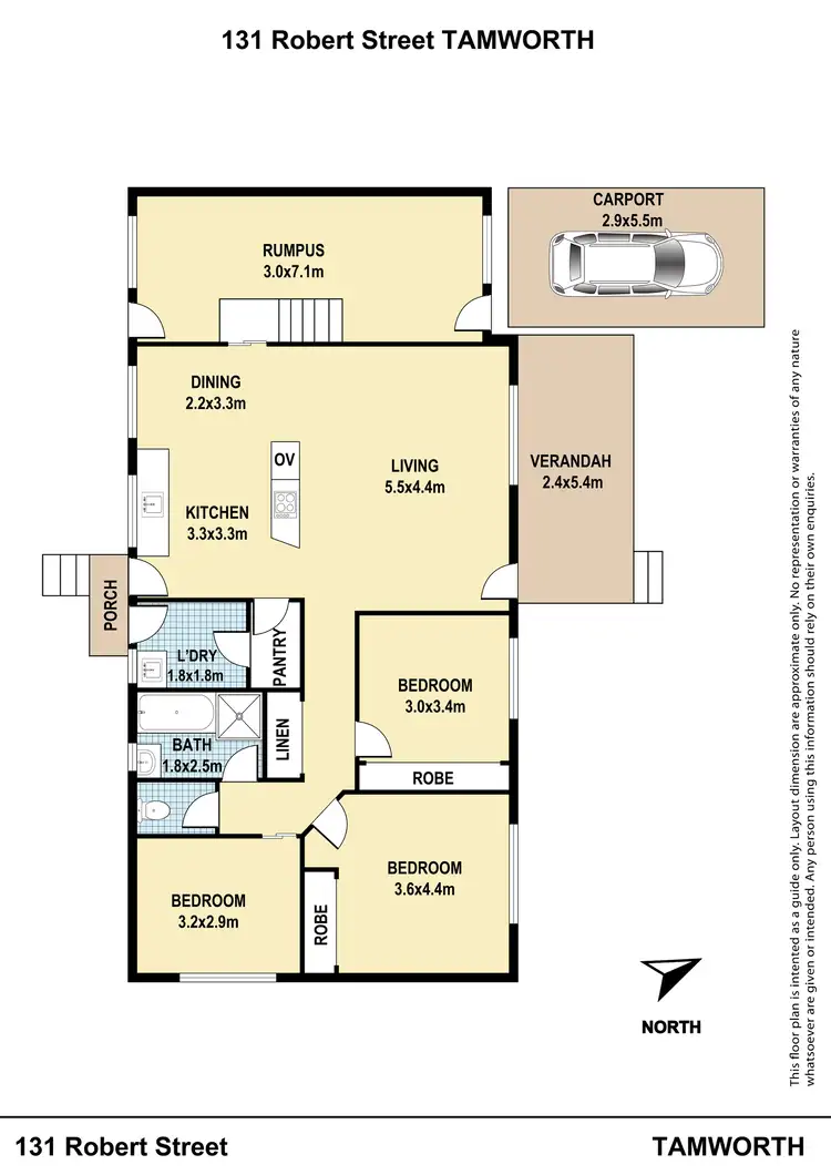 Floorplan of Homely house listing, 131 Robert Street, South Tamworth NSW 2340
