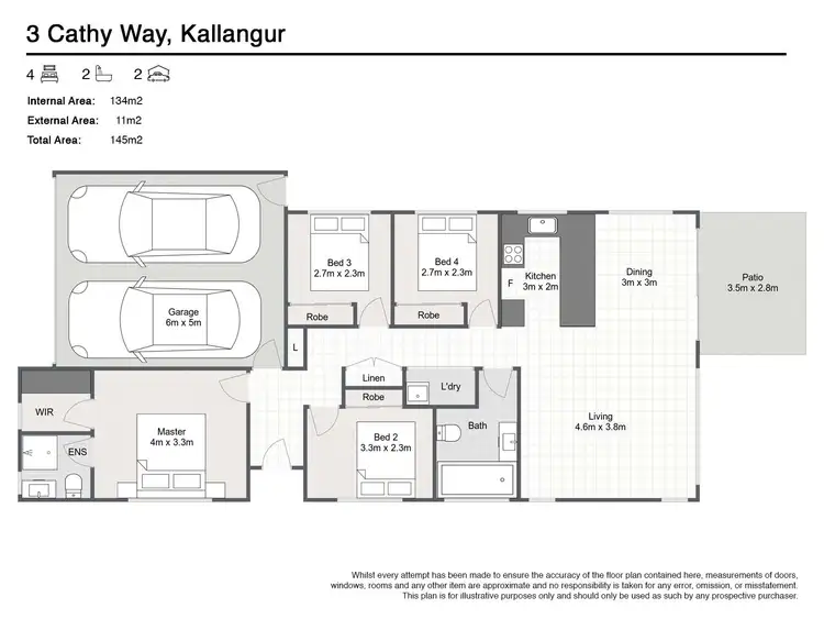 Floorplan of Homely house listing, 3 Cathy Way, Kallangur QLD 4503