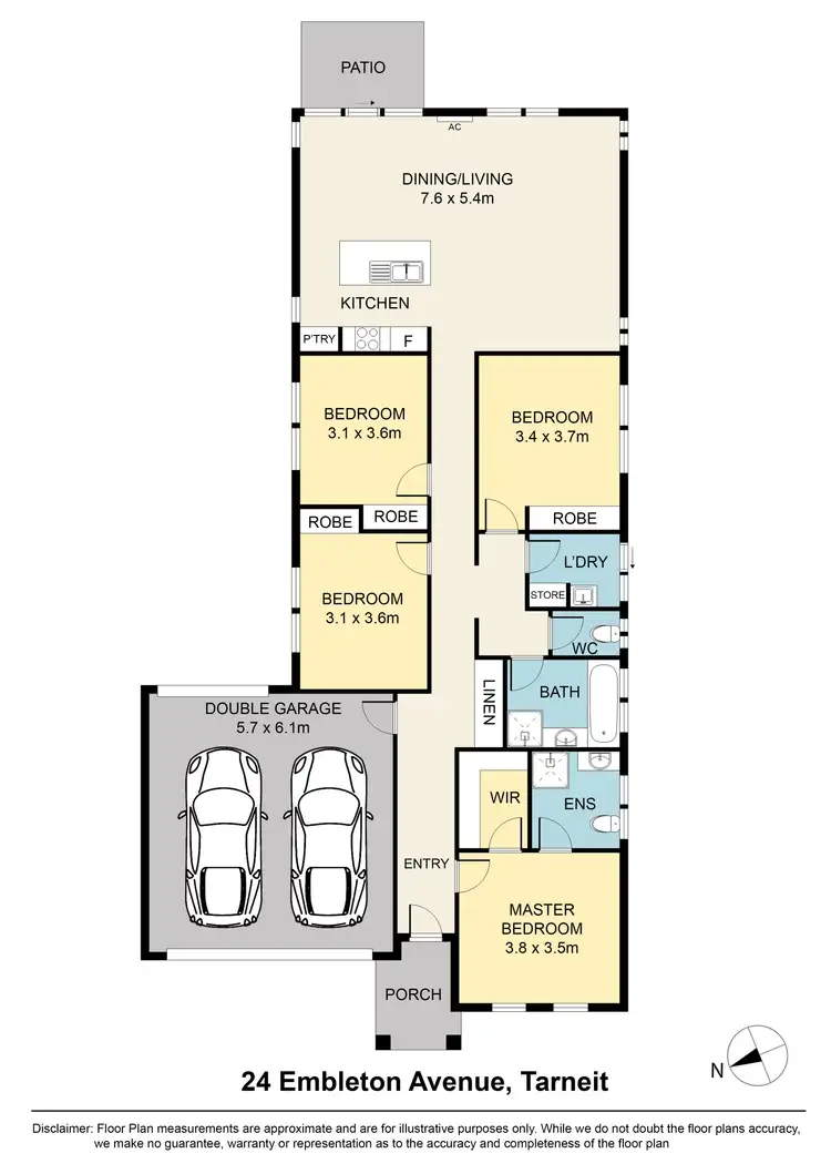 Floorplan of Homely house listing, 24 Embleton Avenue, Tarneit VIC 3029