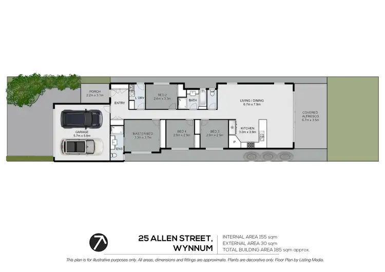 Floorplan of Homely house listing, 25 Allen Street, Wynnum QLD 4178