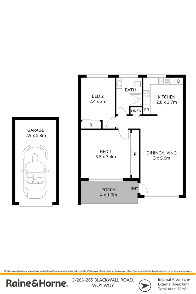 Floorplan of Homely unit listing, 3/263-265 Blackwall Road, Woy Woy NSW 2256