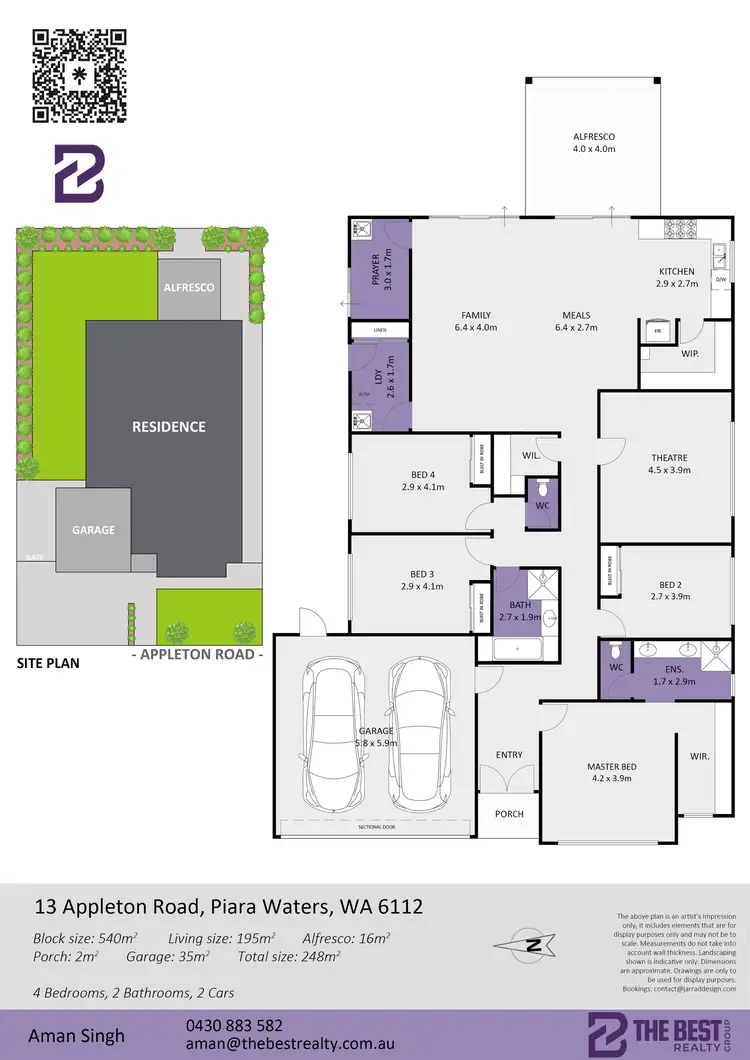 Floorplan of Homely house listing, 13 Appleton Road, Piara Waters WA 6112