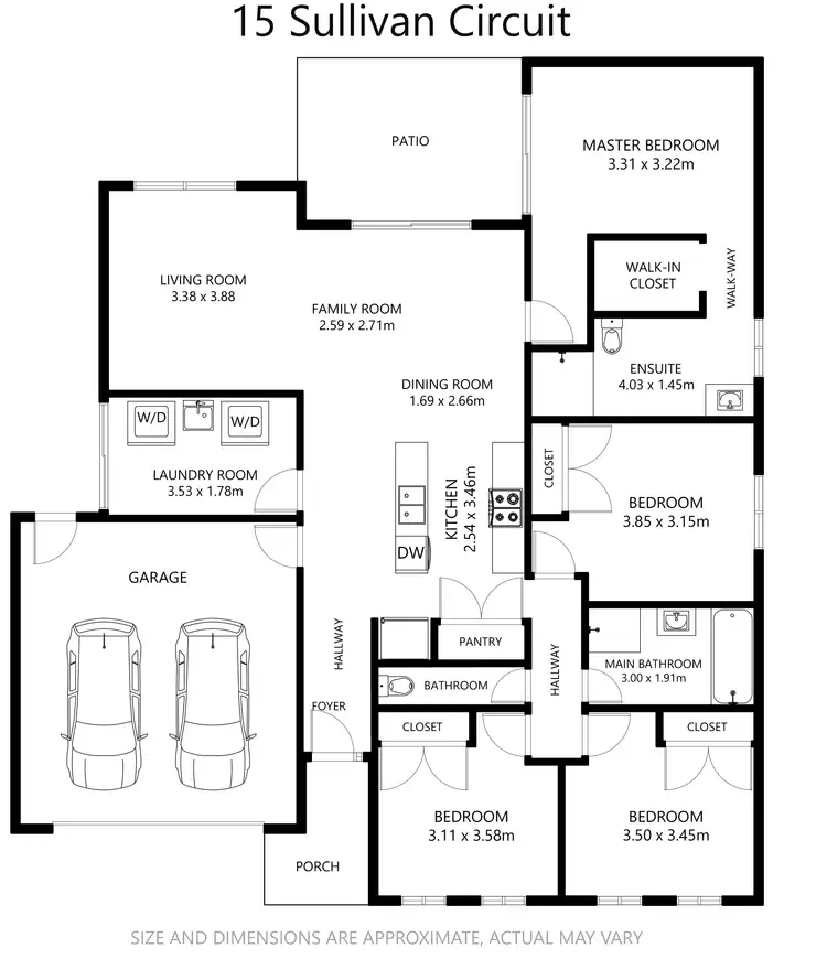 Floorplan of Homely house listing, 15 Sullivan Circuit, Orange NSW 2800