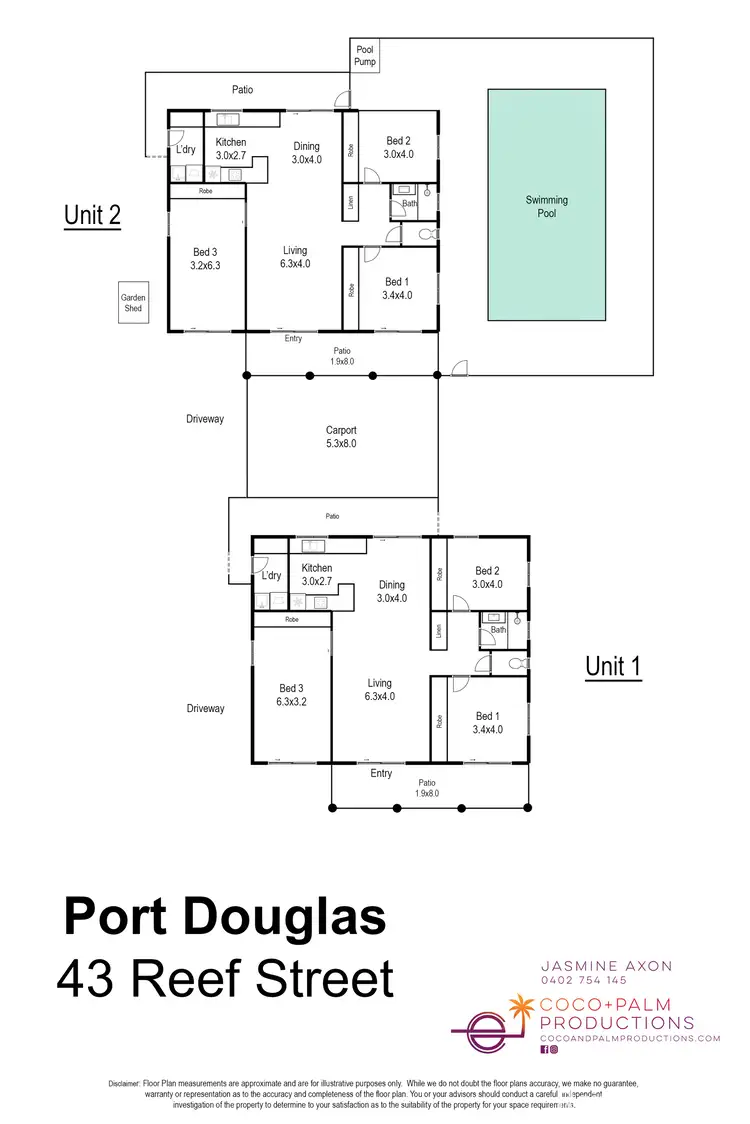 Floorplan of Homely unit listing, 43 Reef Street (WHOLE DUPLEX), Port Douglas QLD 4877